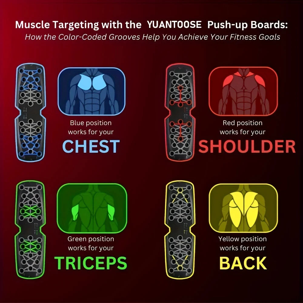 Transform Your Workout with the 1Pc Multifunctional Folding Push-Up Board - Perfect for Building Chest Muscles and Enhancing Overall Fitness at Home or the Gym